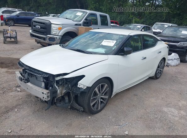 1N4AA6AV5KC384623 2019 NISSAN MAXIMA White წინა მარცხენა ხედი სამი მეოთხედიდან