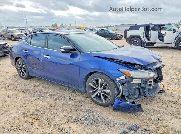 1N4AA6AV6KC365000 2019 NISSAN MAXIMA Blue Передня права чверть