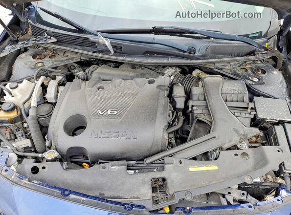 1N4AA6AV6KC365000 2019 NISSAN MAXIMA Blue Вид задньої частини салону