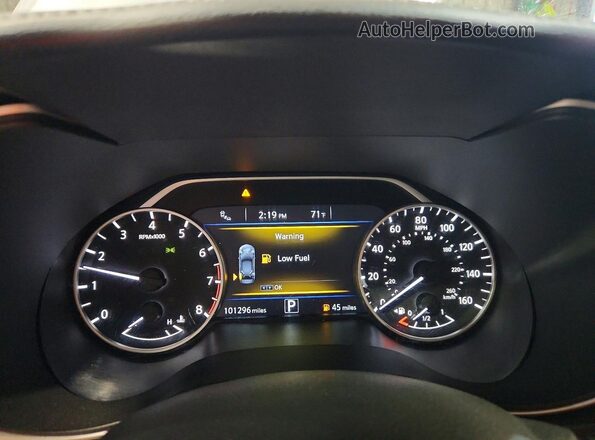 1N4AA6AV6KC371007 2019 NISSAN MAXIMA Серебряный Вид щитка приборов