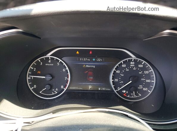 1N4AA6AV6KC373646 2019 NISSAN MAXIMA Burgundy Instrument cluster view