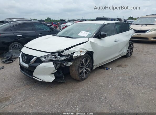1N4AA6AV7KC367550 2019 NISSAN MAXIMA White Առջևի ձախ երեք քառորդ տեսարան