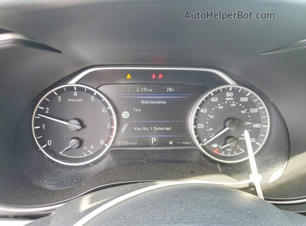 1N4AA6AV7KC374238 2019 NISSAN MAXIMA Black Widok zestawu wskaźników