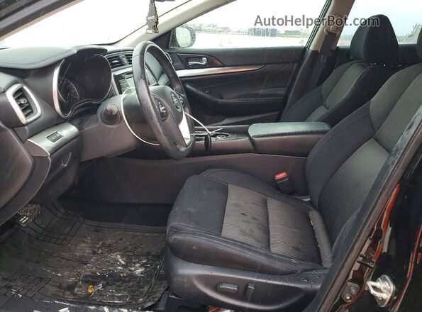1N4AA6AV9KC368229 2019 NISSAN MAXIMA Черный Вид салона спереди
