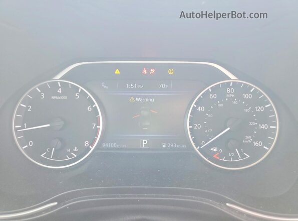 1N4AA6AV9KC372684 2019 NISSAN MAXIMA Black Вид щитка приладів