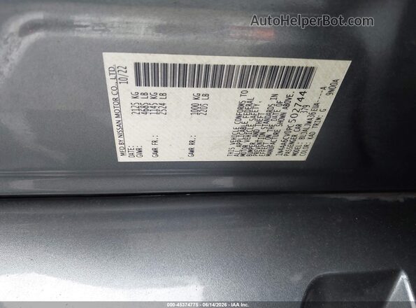 1N4AA6CV0PC502744 2023 NISSAN MAXIMA Gray Widok komory silnika
