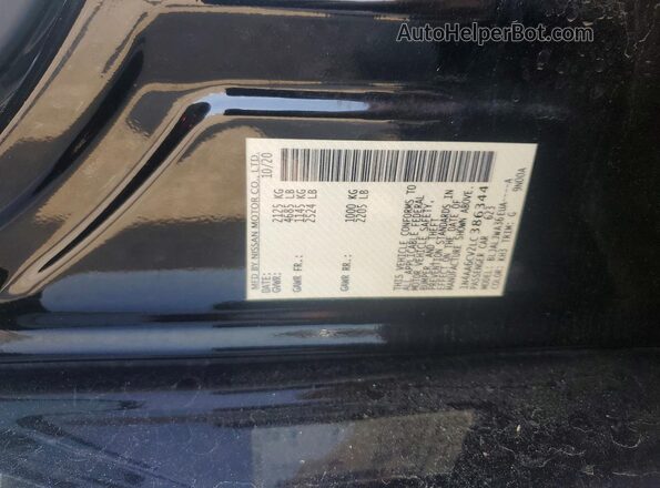 1N4AA6CV2LC386344 2020 NISSAN MAXIMA Black Vista del compartimento del motor