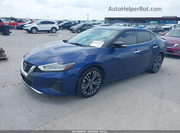 1N4AA6CV4LC383767 2020 NISSAN MAXIMA Синий Передняя левая четверть