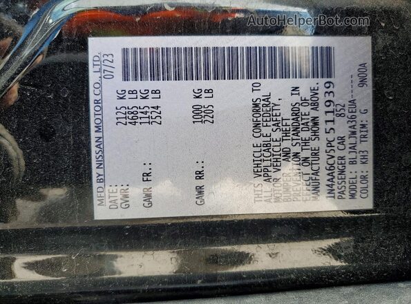 1N4AA6CV5PC511939 2023 NISSAN MAXIMA Black 
