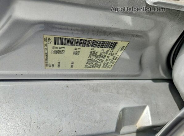 1N4AA6CV7LC372102 2020 NISSAN MAXIMA Silver VIN sticker view