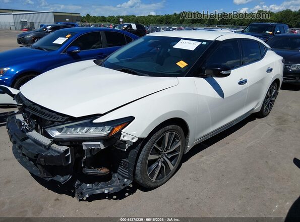 1N4AA6CV8LC361397 2020 NISSAN MAXIMA White წინა მარცხენა ხედი სამი მეოთხედიდან