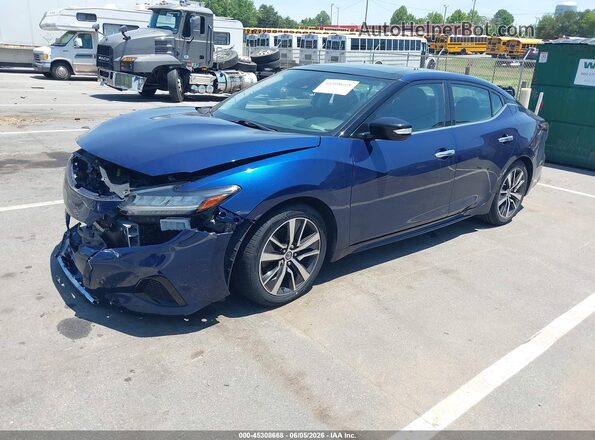 1N4AA6DV6LC372719 2020 NISSAN MAXIMA Blue წინა მარცხენა ხედი სამი მეოთხედიდან