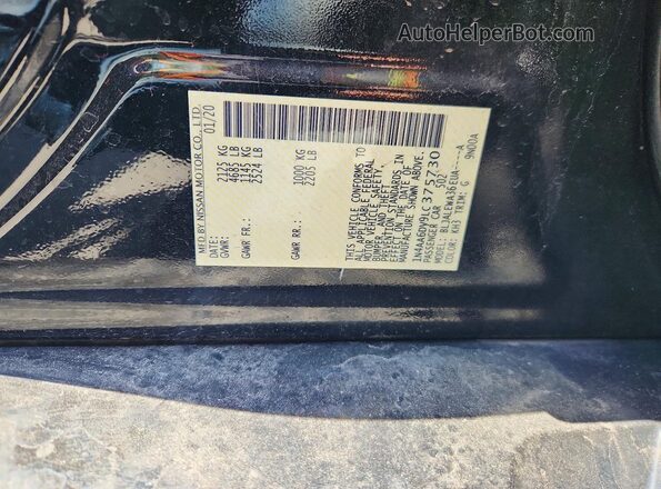 1N4AA6DV9LC375730 2020 NISSAN MAXIMA Черный Вид наклейки с VIN-кодом