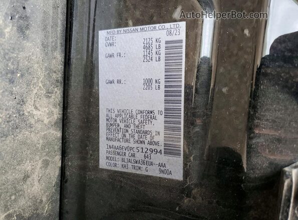 1N4AA6EV0PC512994 2023 NISSAN MAXIMA Black 