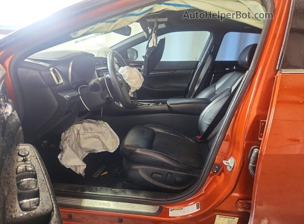 1N4AA6EV7LC370332 2020 NISSAN MAXIMA Orange Front interior view