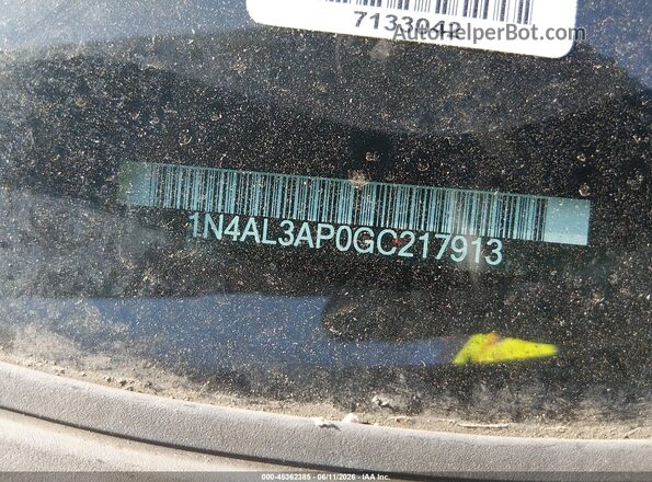 1N4AL3AP0GC217913 2016 NISSAN ALTIMA Gray Вид панелі приладів
