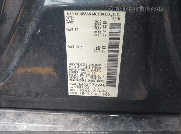 1N4AL3AP0GC277240 2016 NISSAN ALTIMA Black Engine compartment view