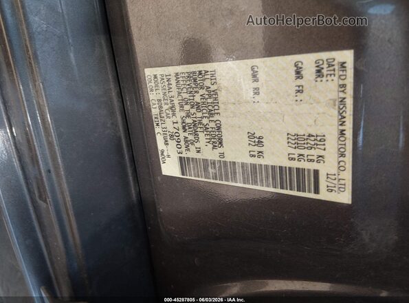 1N4AL3AP0HC170903 2017 NISSAN ALTIMA Beige Vista del compartimento del motor
