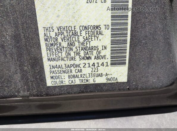 1N4AL3AP0HC214141 2017 NISSAN ALTIMA Brown Engine compartment view