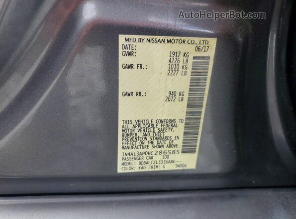 1N4AL3AP0HC286585 2017 NISSAN ALTIMA Gray 