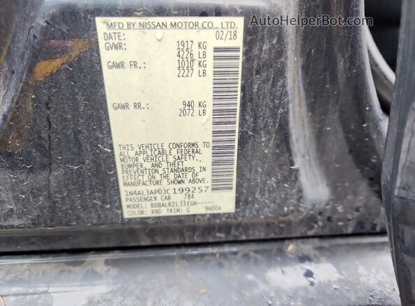 1N4AL3AP0JC199257 2018 NISSAN ALTIMA Gray Engine compartment view