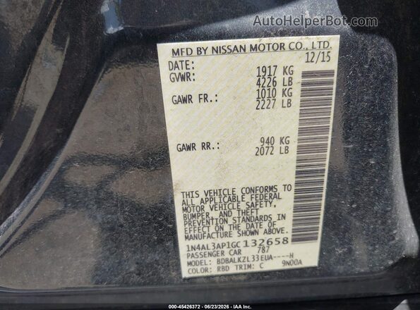 1N4AL3AP1GC132658 2016 NISSAN ALTIMA Серый Вид подкапотного пространства