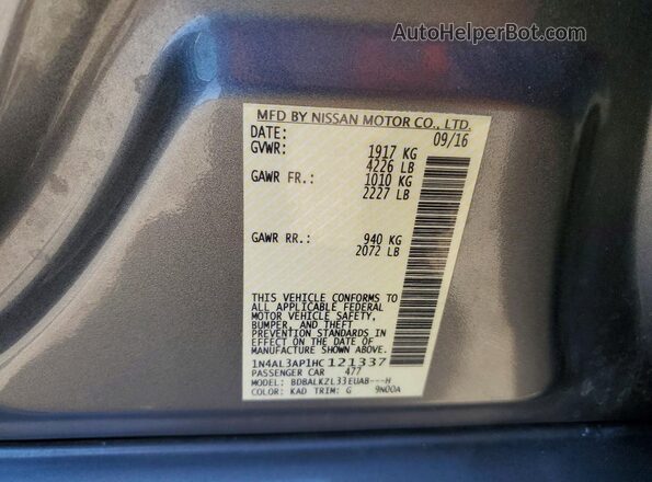 1N4AL3AP1HC121337 2017 NISSAN ALTIMA Gray 
