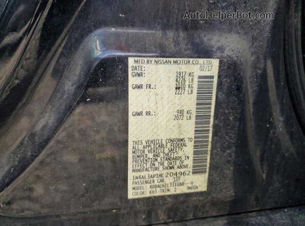 1N4AL3AP1HC204962 2017 NISSAN ALTIMA Black 