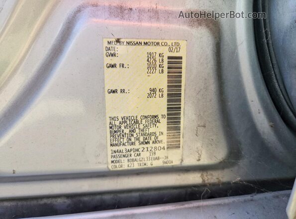 1N4AL3AP1HC212804 2017 NISSAN ALTIMA Silver 