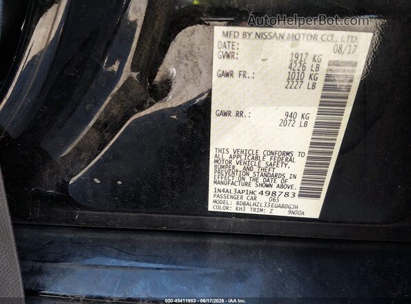 1N4AL3AP1HC498783 2017 NISSAN ALTIMA Black Engine compartment view