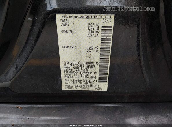1N4AL3AP1HN340321 2017 NISSAN ALTIMA Black 