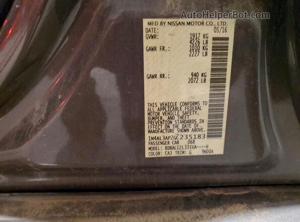 1N4AL3AP2GC235183 2016 NISSAN ALTIMA Brown 