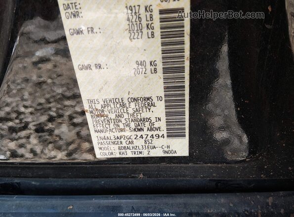 1N4AL3AP2GC247494 2016 NISSAN ALTIMA Black Engine compartment view
