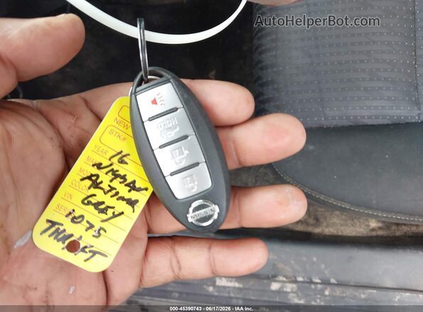 1N4AL3AP2GN331075 2016 NISSAN ALTIMA Gray წინა პანელის ხედი