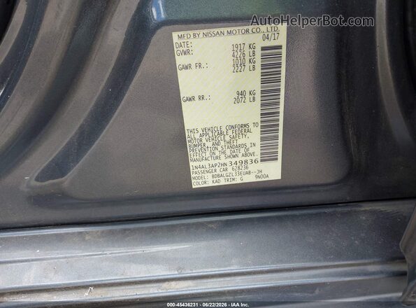 1N4AL3AP2HN349836 2017 NISSAN ALTIMA Gray Вид підкапотного простору