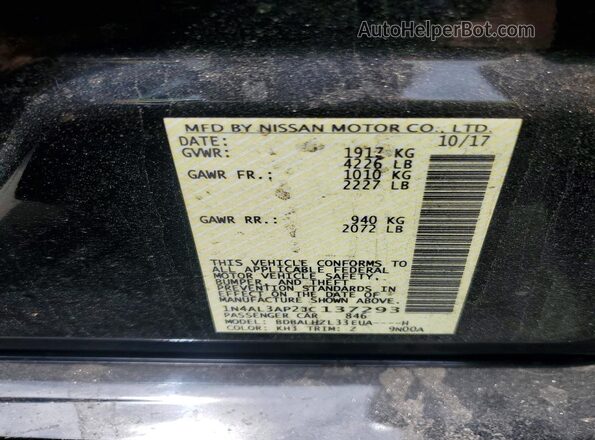 1N4AL3AP2JC137293 2018 NISSAN ALTIMA Черный Вид подкапотного пространства