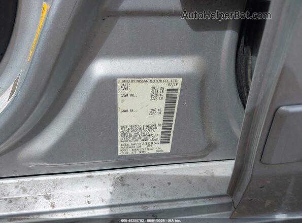 1N4AL3AP2JC210856 2018 NISSAN ALTIMA Silver Շարժիչի բաժամունքի տեսք