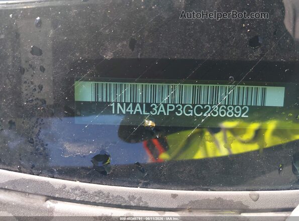 1N4AL3AP3GC236892 2016 NISSAN ALTIMA Серый Вид подкапотного пространства