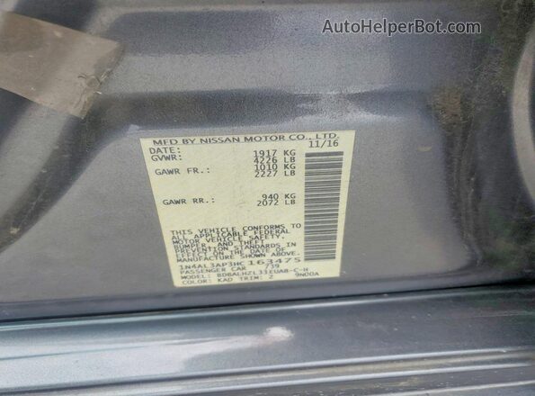 1N4AL3AP3HC163475 2017 NISSAN ALTIMA Silver 