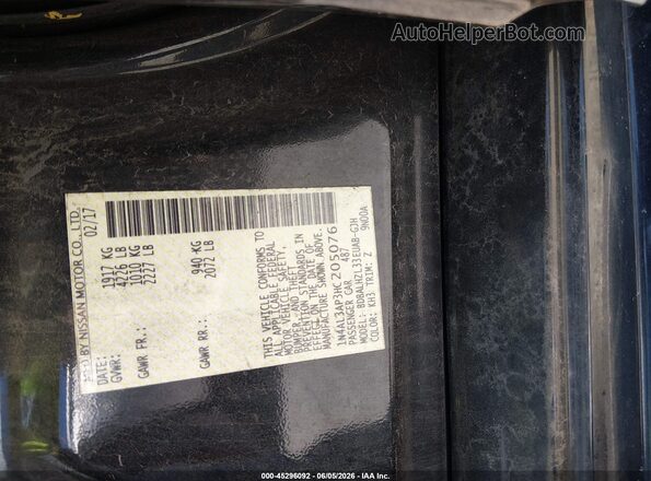 1N4AL3AP3HC205076 2017 NISSAN ALTIMA Black Շարժիչի բաժամունքի տեսք
