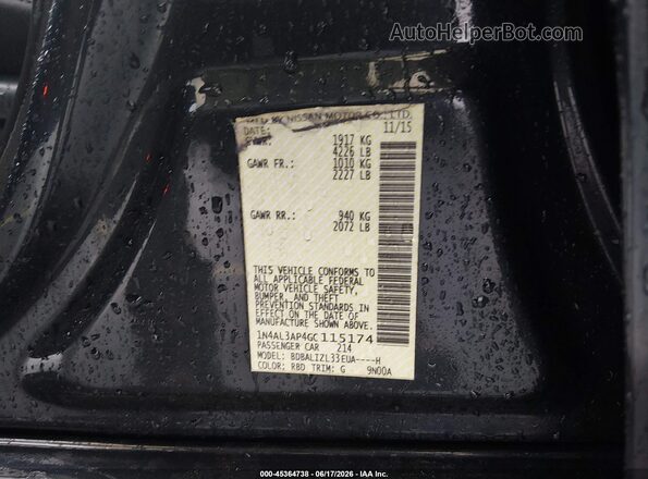 1N4AL3AP4GC115174 2016 NISSAN ALTIMA Gray Engine compartment view