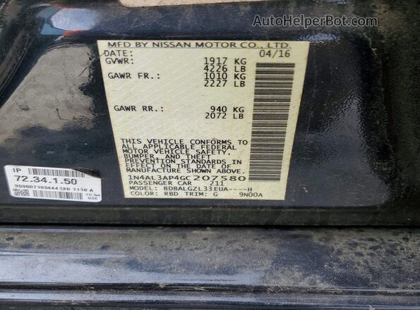 1N4AL3AP4GC207580 2016 NISSAN ALTIMA Gray 