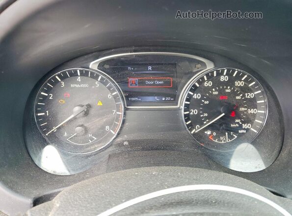 1N4AL3AP4GC288578 2016 NISSAN ALTIMA Gray ხელსაწყოთა პანელის ხედი