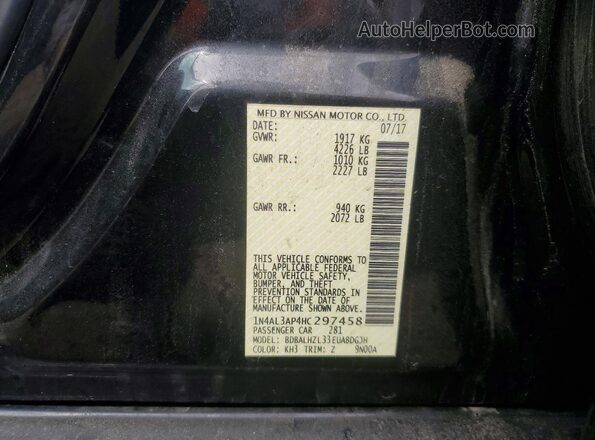 1N4AL3AP4HC297458 2017 NISSAN ALTIMA Черный Вид подкапотного пространства