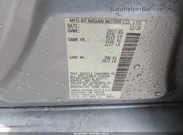 1N4AL3AP4HN327112 2017 NISSAN ALTIMA Silver Շարժիչի բաժամունքի տեսք