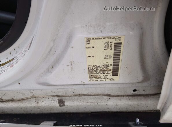 1N4AL3AP4JC142625 2018 NISSAN ALTIMA White Вид підкапотного простору
