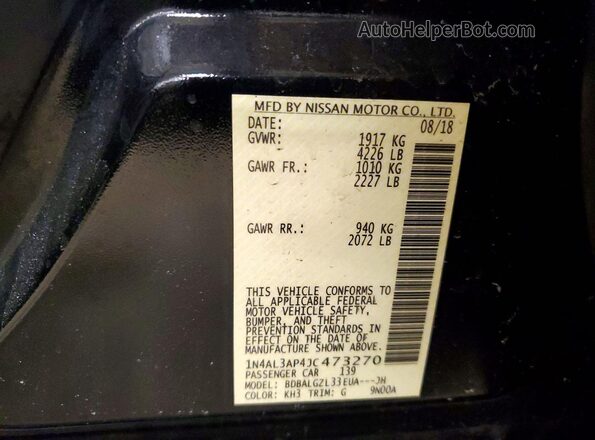 1N4AL3AP4JC473270 2018 NISSAN ALTIMA Black 