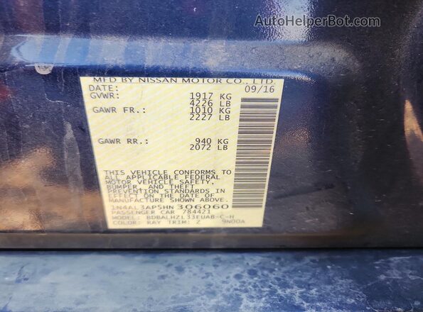 1N4AL3AP5HN306060 2017 NISSAN ALTIMA Синий 