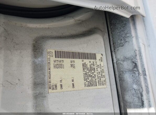 1N4AL3AP5JC161247 2018 NISSAN ALTIMA Белый Вид подкапотного пространства
