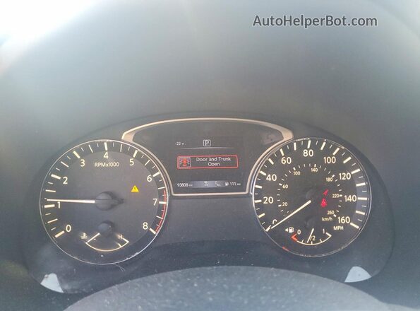 1N4AL3AP6GC193455 2016 NISSAN ALTIMA Black ხელსაწყოთა პანელის ხედი